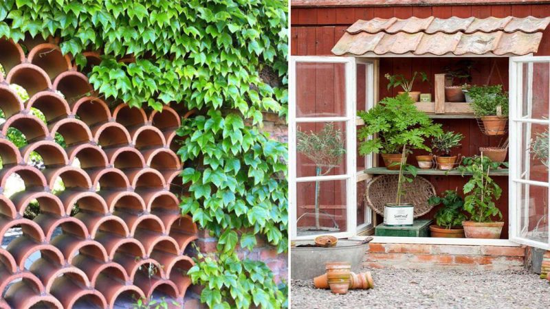 Transformative Garden Ideas: Repurposing Broken Clay Roof Tiles with Amazing Creativity