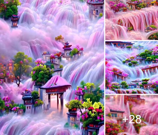 Majestic Waterfall: A Tapestry of Vibrant Beauty